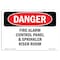 Signmission OSHA Sign, 10" Height, Rigid Plastic, Fire Alarm Control Panel And Sprinkler Riser Room, Landscape OS-DS-P-1014-L-2378 - alternate 1